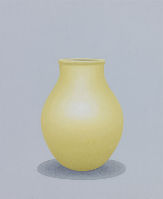 Kakanobu KOBAYASHI Vessel - yellow vase, 2023, oil on canvas